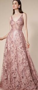 COPY - Lace sleeveless long formal evening mother of the bride dress